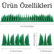 Balkon ve Bahçelerde Kuş Sorununa Çözüm Tüneme Engelleyici Plastik Diken Yeşil