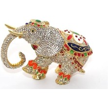 Swarovski Taşlı Tekli Fil Figürü Model 6