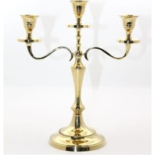 Pirinç 3'lü Şamdan Model 1