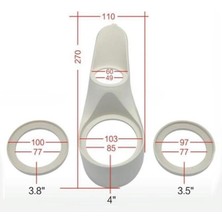 For-X Xyp-Pod2 3.5'' - 3.8'' - 4'' Tweeter Montaj Yuvası 1 Çift (Plastik)