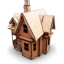 Ahşap Çiftlik Evi Maketi - 115 Parça 3D Puzzle - 3D Puzzle Oyuncak ve Dekor