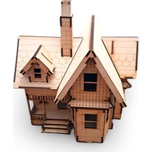 Ahşap Çiftlik Evi Maketi - 115 Parça 3D Puzzle - 3D Puzzle Oyuncak ve Dekor