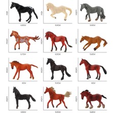 12 Adet Mini Aksiyon Figürleri At Oyuncak Modeli Simülasyonu Pvc Minyatür At Hayvanları Oyuncak Oyun Seti Çocuklar Için Eğitici Oyuncak (Yurt Dışından)
