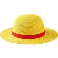 Luffy Hasır Şapka Çok Işlevli Anime Karikatür Karakteri Güneş Kremi Hasır Şapka Cosplay Güneş Şapkası Yetişkinler Için (Yurt Dışından)