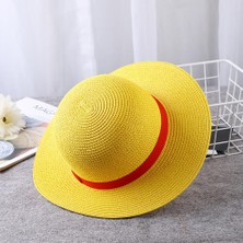 Luffy Hasır Şapka Çok Işlevli Anime Karikatür Karakteri Güneş Kremi Hasır Şapka Cosplay Güneş Şapkası Yetişkinler Için (Yurt Dışından)