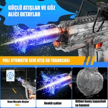 Full Otomatik Seri Atış Su Tabancası Işıklı Elektrikli / Manuel 800ML Kapasiteli Çift Modlu