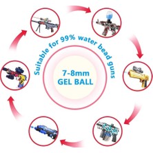 50000 Adet Su Boncukları Yedek Mühimmat 7-8mm Jel Sıçrama Su Topu Jel Topu Çocuklar Için Sıçrama Safra Silahı (Yurt Dışından)