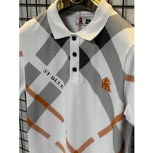 Polo Yaka T-Shirt %95 Pamuk Premium A+ Kalite Beyaz Penye Çekme Solma Bozulma Yapmaz Garanti Stblue