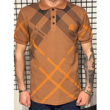 Polo Yaka T-Shirt %95 Pamuk Premium A+ Kalite Kahverengi Penye Çekme Solma Bozulma Yapmaz Garanti Stblue