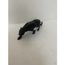 Geometrik Kubik Kara Panter - Dekortif Koleksiyon Ürün 18CM Siyah