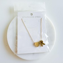 Çelik Kalpli Harf Kolye