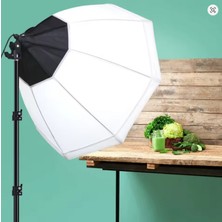 Ürün , Reklam , Moda , Makyaj , Stüdyo Için 70CM Octagon Softbox 45W Ampullü LED Sürekli Işık