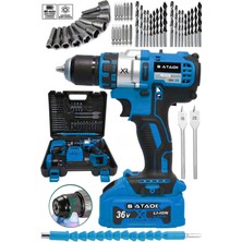 36V 5AH Xr Metal Şanzıman Çelik Mandren Çift Akülü Şarjlı Matkap Akülü Vidalama