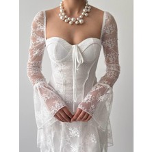 Antonio Tasarım Dantel Mini Elbise