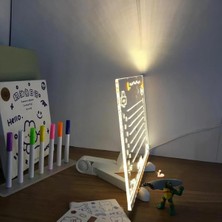 LED Aydınlatmalı Yazı ve Çizim Tahtası - Büyük Boy 30X20 cm