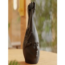 Gerilim Heykeli 20CM | Soyut Siyah Sanat Eseri - Dekoratif Hediyelik Ürün