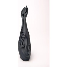 Gerilim Heykeli 20CM | Soyut Siyah Sanat Eseri - Dekoratif Hediyelik Ürün