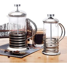 Paslanmaz Çelik Gövdeli French Press Kahve ve Çay Demleme Aparatı