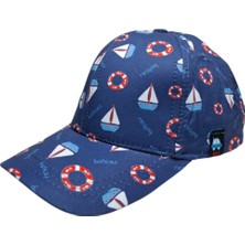 Spteks Kitti 4-8 Yaş Erkek Çocuk Sax Renk Desenli Yazlık Şapka