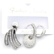 3'lü Yıldız Küpe - Gümüş