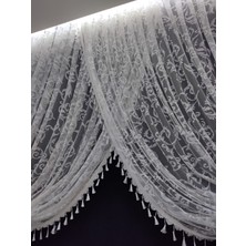 Kruvaze Perde Püsküllü 3 Metre (Sık Pile ) Mekazmasız Ipli  Osmanlı Desen