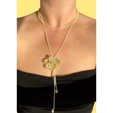 Çiçek Kolye "butter Yellow" Renk