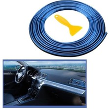 Mavi Araba Ototrim Dekorasyon Şeridi Kauçuk Elastik Kolay Kurulum 5 Metre Şerit Bant