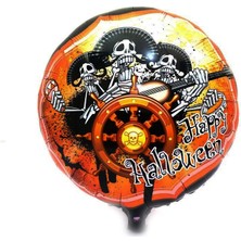 Kuru Kafalı Korsanlar Halloween Şekilli Folyo Balon 45 cm
