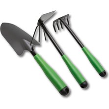 3 Parça Bahçe Seti - Çapa Tırmık Kazma Set
