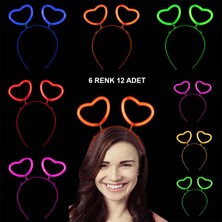 Glow Stick Karanlıkta Yanan Fosforlu Kalp  12 Adet