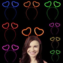 Glow Stick Karanlıkta Yanan Fosforlu Kalp  12 Adet