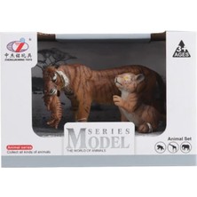 Timestart Kutulu Model Figür Hayvan Yavrulu Kahverengi Kaplan