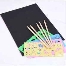 Rainbow Gökkuşağı Kazımalı Sihirli Sayfalar Çocuk Etkinlik-Scratch Art