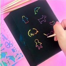 Rainbow Gökkuşağı Kazımalı Sihirli Sayfalar Çocuk Etkinlik-Scratch Art
