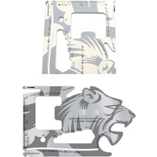 18 Fonksiyonlu Cüzdan Içi Aslan Tasarımlı Kart Acil Durum Kiti