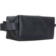 Deri Bakım ve Seyahat Çantası, M Beden, Aa1 Siyah