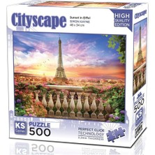 20066 Sunset In Eiffel 500 Parça Puzzle