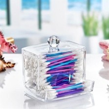 Timestart Şeffaf Kapaklı Kulak Temizleme Çubuğu Organizatörü Saklama Kutusu