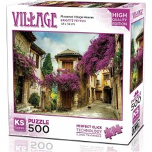 20062FLOWERED Village Houses 500 Parça Puzzle