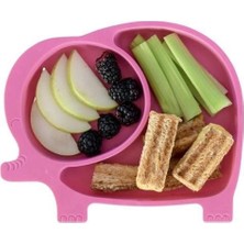 Timestart Bebek ve Çocuk Için Sevimli Fil Model Desenli Yemek Bebek Mama Kabı Bölmeli Tabak