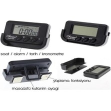 Timestart Ev ve Araç Tipi Dijital Saat Kronometreli Alarmlı Pilli Saat