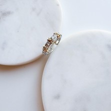 Çelik Zirkon Taşlı x Yüzük