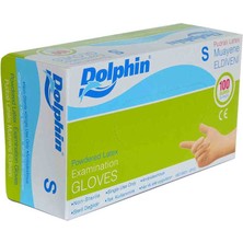 Pudralı Beyaz Latex Muayene Eldiveni Küçük Boy (S) 100 Lü Paket