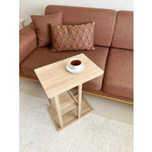 Home Yan Sehpa C Sehpa Tekli Zigon Sehpa Laptop Sehpa Traverten-Meşe-Ceviz