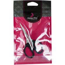 4 " Makas Ergonomik Saplı Saç Sakal Bıyık Burun Makası Professional