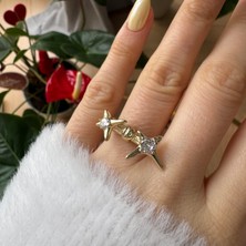 Çelik Taşlı Yüzük