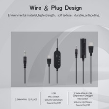 SY490MV Çağrı Merkezi Kablolu Kulaklık Kablolu Kontrol USB Portlu Mikrofonlu Telefon Operatörü Kulaklığı Bilgisayar Telefonları Masaüstü Kutuları Için Gürültü Önleyici (Yurt Dışından)