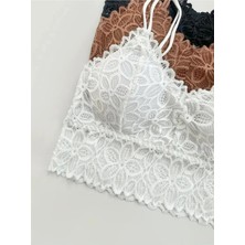 Dantel Bralette Rahat Şık Yumuşak Doku Sütyen