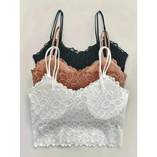 Dantel Bralette Rahat Şık Yumuşak Doku Sütyen