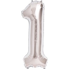 1 Rakam Folyo Balon Gümüş  40 Inç